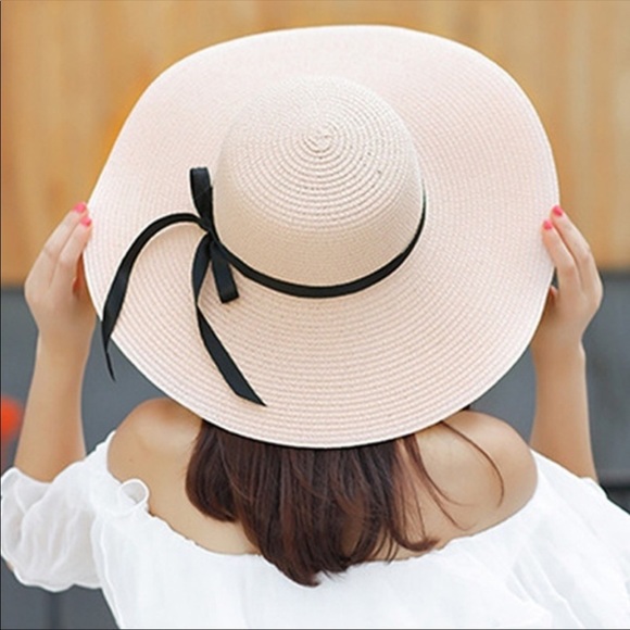 Bohemia wide brim straw floppy hat NWT - Picture 2 of 5